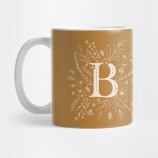 Botanical Letter B (Mustard Yellow) Mug